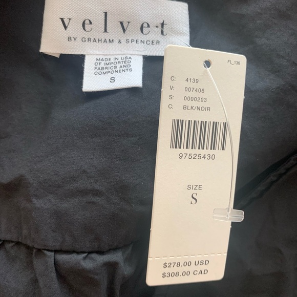 Velvet by Graham & Spencer Black Puff Sleeve Wrap Midi Dress - Picture 6 of 6